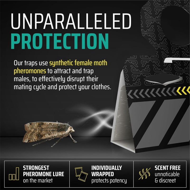 Repelure Premium Moth Traps for Clothes - Strongest Luring and Stickiest Closet Moths Traps - Killer Indoor Repellent for Closets (6 Pack) - Image 2